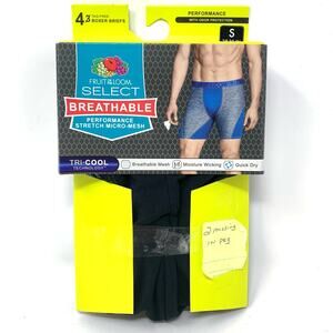 Fruit of the Loom Men's Breathable Boxer Briefs Size Small 28-30"